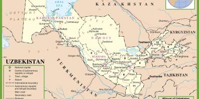 ウズベキスタンの地図